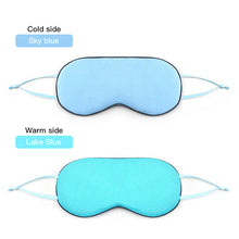Load image into Gallery viewer, Summer Sleep Mask Ice Silk Eye Patches Double Sided Cold Warm Soft Eyeshade Solid Color Refreshing Sleeping Face Masks Comfort
