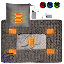 Load image into Gallery viewer, Winter Electric Blanket Thicker Body Warmer 150x105cm USB Electric Heating Shawl Washable Thermostat Electric Heating Blanket
