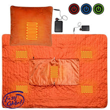 Load image into Gallery viewer, Winter Electric Blanket Thicker Body Warmer 150x105cm USB Electric Heating Shawl Washable Thermostat Electric Heating Blanket
