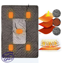 Load image into Gallery viewer, Winter Electric Blanket Thicker Body Warmer 150x105cm USB Electric Heating Shawl Washable Thermostat Electric Heating Blanket
