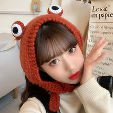 Load image into Gallery viewer, Winter Skullies  Women Hat Frog Crochet Knitted Hat Costume Beanie Hats Women Gift Baby Anime Hat Photography Prop Party
