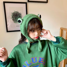 Load image into Gallery viewer, Winter Skullies  Women Hat Frog Crochet Knitted Hat Costume Beanie Hats Women Gift Baby Anime Hat Photography Prop Party
