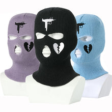 Load image into Gallery viewer, Winter Women Knitted Hat Full Face Cover Ski Mask Hat 3 Holes Balaclava Hood Motorcycle Army Tactical Caps Men Beanies Bonnet
