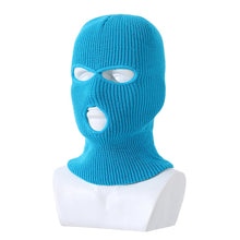 Load image into Gallery viewer, Winter Women Knitted Hat Full Face Cover Ski Mask Hat 3 Holes Balaclava Hood Motorcycle Army Tactical Caps Men Beanies Bonnet
