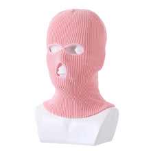 Load image into Gallery viewer, Winter Women Knitted Hat Full Face Cover Ski Mask Hat 3 Holes Balaclava Hood Motorcycle Army Tactical Caps Men Beanies Bonnet
