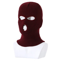 Load image into Gallery viewer, Winter Women Knitted Hat Full Face Cover Ski Mask Hat 3 Holes Balaclava Hood Motorcycle Army Tactical Caps Men Beanies Bonnet
