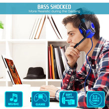 Load image into Gallery viewer, 3.5mm Wired Gaming Headset Stereo Gamer Headphone For PS4 Xbox One Nintend Switch PC Phone With Mic Volume Control Game Earphone
