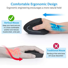 Load image into Gallery viewer, Wireless Vertical Gaming Mouse Ergonomic Mouse Optical 800 1200 1600 DPI 6 Buttons Gaming Mouse For Computer Laptop Mouse Gamer
