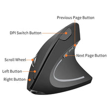 Load image into Gallery viewer, Wireless Vertical Gaming Mouse Ergonomic Mouse Optical 800 1200 1600 DPI 6 Buttons Gaming Mouse For Computer Laptop Mouse Gamer
