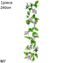Load image into Gallery viewer, Wisteria Artificial Flower Vine Ivy Leaf Garland Silk Rose Flowers Rattan String Vine Wedding Arch Flower Home Garden Decoration
