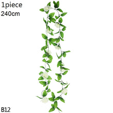 Load image into Gallery viewer, Wisteria Artificial Flower Vine Ivy Leaf Garland Silk Rose Flowers Rattan String Vine Wedding Arch Flower Home Garden Decoration
