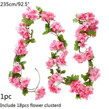 Load image into Gallery viewer, Wisteria Artificial Flower Vine Ivy Leaf Garland Silk Rose Flowers Rattan String Vine Wedding Arch Flower Home Garden Decoration
