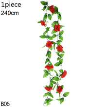 Load image into Gallery viewer, Wisteria Artificial Flower Vine Ivy Leaf Garland Silk Rose Flowers Rattan String Vine Wedding Arch Flower Home Garden Decoration
