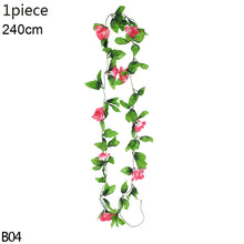 Load image into Gallery viewer, Wisteria Artificial Flower Vine Ivy Leaf Garland Silk Rose Flowers Rattan String Vine Wedding Arch Flower Home Garden Decoration
