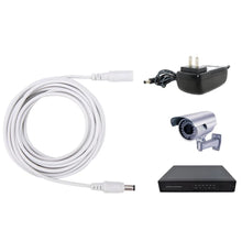 Load image into Gallery viewer, White DC 12V Power Cable 5.5mm*2.1mm Male Female Connector 0.5M 1M 2M 3M 4M 5M 6M 7M 8M 10M Power Cord Extension Wire For CCTV

