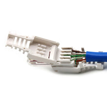 Load image into Gallery viewer, Connector No Crimp Connectors CCTV Ethernet Cable Tool-less Crystal Head Plug CAT6 RJ45 Connector
