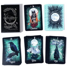 Load image into Gallery viewer, Witch'S Familiar Runic Oracle 24 Card Indie Tarot Deck Runes Rune Cards Animal Oracle Animal Viking Runes Tarot Deck Light Seer
