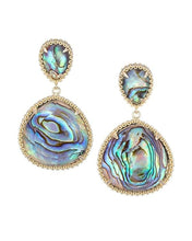 Load image into Gallery viewer, Woman Earrings Abalone and Shell Earrings Abalone Baby Shell Earrings Natural Inspiration Abalone Fashion Jewelry Gift
