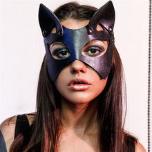 Load image into Gallery viewer, Women Cosplay Sexy Cat Ear Mask Fetish Halloween Party Cosplay Costume Eyemask Leather Mask Costume Wedding Decoration
