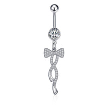 Load image into Gallery viewer, Women Fashion Piercing Pink Color Crystal Heart Wing Belly Navel Ring Dangle Personality Body Jewelry Accessories
