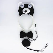 Load image into Gallery viewer, Women Girls White Black Animal Panda Costume Cosplay Headband Tutu Skirt Tie Tail Paw Birthday Party Halloween Gift Christmas
