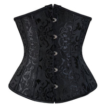 Load image into Gallery viewer, Women Gothic Sexy Satin Underbust Corset Bustier Waist Cincher Slimming Body Shaper Corselete Lingerie Plus Size Party Clubwear
