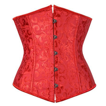 Load image into Gallery viewer, Women Gothic Sexy Satin Underbust Corset Bustier Waist Cincher Slimming Body Shaper Corselete Lingerie Plus Size Party Clubwear
