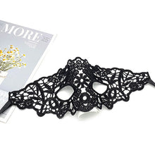 Load image into Gallery viewer, Women Hollow Lace Masquerade Face Mask Sexy Cosplay Prom Party Props Costume Halloween Masquerade Mask Nightclub Queen Eye Mask
