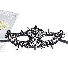 Load image into Gallery viewer, Women Hollow Lace Masquerade Face Mask Sexy Cosplay Prom Party Props Costume Halloween Masquerade Mask Nightclub Queen Eye Mask
