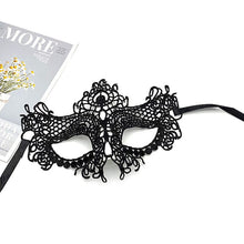 Load image into Gallery viewer, Women Hollow Lace Masquerade Face Mask Sexy Cosplay Prom Party Props Costume Halloween Masquerade Mask Nightclub Queen Eye Mask
