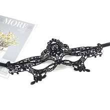 Load image into Gallery viewer, Women Hollow Lace Masquerade Face Mask Sexy Cosplay Prom Party Props Costume Halloween Masquerade Mask Nightclub Queen Eye Mask
