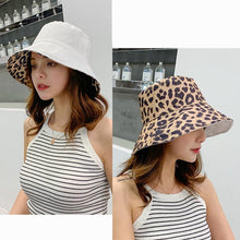 Load image into Gallery viewer, Women Leopard Print Bucket Comfortable Breathe Foldable Men Beach Flat Top Sun Fishing Hat High Quality Flat Panama Hat Street
