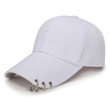 Load image into Gallery viewer, Women Men Hip Hop Kpop Snapback Baseball Cap Solid Color With Ring Sport Dancing Travel Lover Dad Hat Caps Streetwear Adjustable
