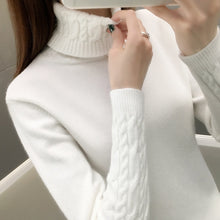 Load image into Gallery viewer, Women's Sweater Turtleneck Pullovers Autumn Winter Sweaters Long Sleeves Thick Warm Female Sweater

