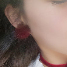Load image into Gallery viewer, Women's Fashion Furry Fluffy Ball Stud Earrings Girls Trendy Sweet Jewelry women accessories
