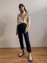 Load image into Gallery viewer, Women's Oversized Cable-knit Wool Sweater Thick Warm Knitted Pullover Solid Long Sleeve Turtleneck  Zip Up Winter Coat C-148
