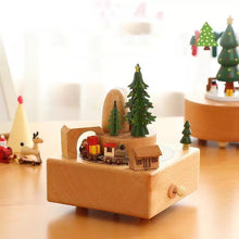 Load image into Gallery viewer, Wooden Music Box  Home Creative Solid Wood Carousel Ferris Wheel Crafts Valentine's Day Gift Decoration Box christmas music box
