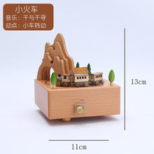 Load image into Gallery viewer, Wooden Music Box  Home Creative Solid Wood Carousel Ferris Wheel Crafts Valentine's Day Gift Decoration Box christmas music box
