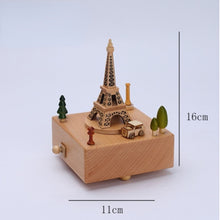 Load image into Gallery viewer, Wooden Music Box  Home Creative Solid Wood Carousel Ferris Wheel Crafts Valentine's Day Gift Decoration Box christmas music box
