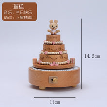 Load image into Gallery viewer, Wooden Music Box  Home Creative Solid Wood Carousel Ferris Wheel Crafts Valentine's Day Gift Decoration Box christmas music box
