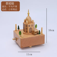 Load image into Gallery viewer, Wooden Music Box  Home Creative Solid Wood Carousel Ferris Wheel Crafts Valentine's Day Gift Decoration Box christmas music box
