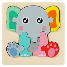 Load image into Gallery viewer, Wooden Toys 3D Puzzle Jigsaw Board Toys for Children Kids Baby Early Educational Brain Teaser Animal Cartoon Puzzle
