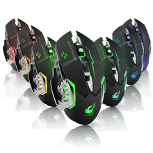 Load image into Gallery viewer, Wireless Gaming Mouse Rechargeable Silent LED Backlit USB Optical Ergonomic Gaming Mouse LOL Mice Surfing Gamer Mouse For PC
