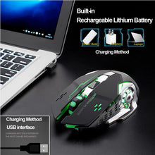 Load image into Gallery viewer, Wireless Gaming Mouse Rechargeable Silent LED Backlit USB Optical Ergonomic Gaming Mouse LOL Mice Surfing Gamer Mouse For PC
