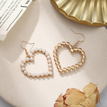Load image into Gallery viewer, Y2K Jewelry Vintage Imitation Pearl Love Heart Dangle Earrings For Women Elegant Fashion Charm Sweet Earrings Christmas Gifts
