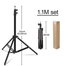 Load image into Gallery viewer, 1.1m/1.6m/2.0 Heigth Aluminum Tripod with 1/4 Screw for Gopro Huawei Phone Live Vlog Photography Selfie Stick Stand
