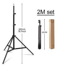 Load image into Gallery viewer, 1.1m/1.6m/2.0 Heigth Aluminum Tripod with 1/4 Screw for Gopro Huawei Phone Live Vlog Photography Selfie Stick Stand
