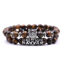 Load image into Gallery viewer, Owl Bracelet Jewelry Stone Bracelets Men Women Pulseira Masculina Feminina Bileklik Pulseras Mujer Bijoux Armband set
