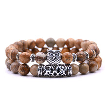 Load image into Gallery viewer, Owl Bracelet Jewelry Stone Bracelets Men Women Pulseira Masculina Feminina Bileklik Pulseras Mujer Bijoux Armband set
