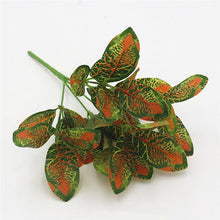 Load image into Gallery viewer, Home Garden Decoration 5 Forks Leaf Artificial Plants Green Grass Tress Silk Fake Flowers Simulation Plants Wall Material
